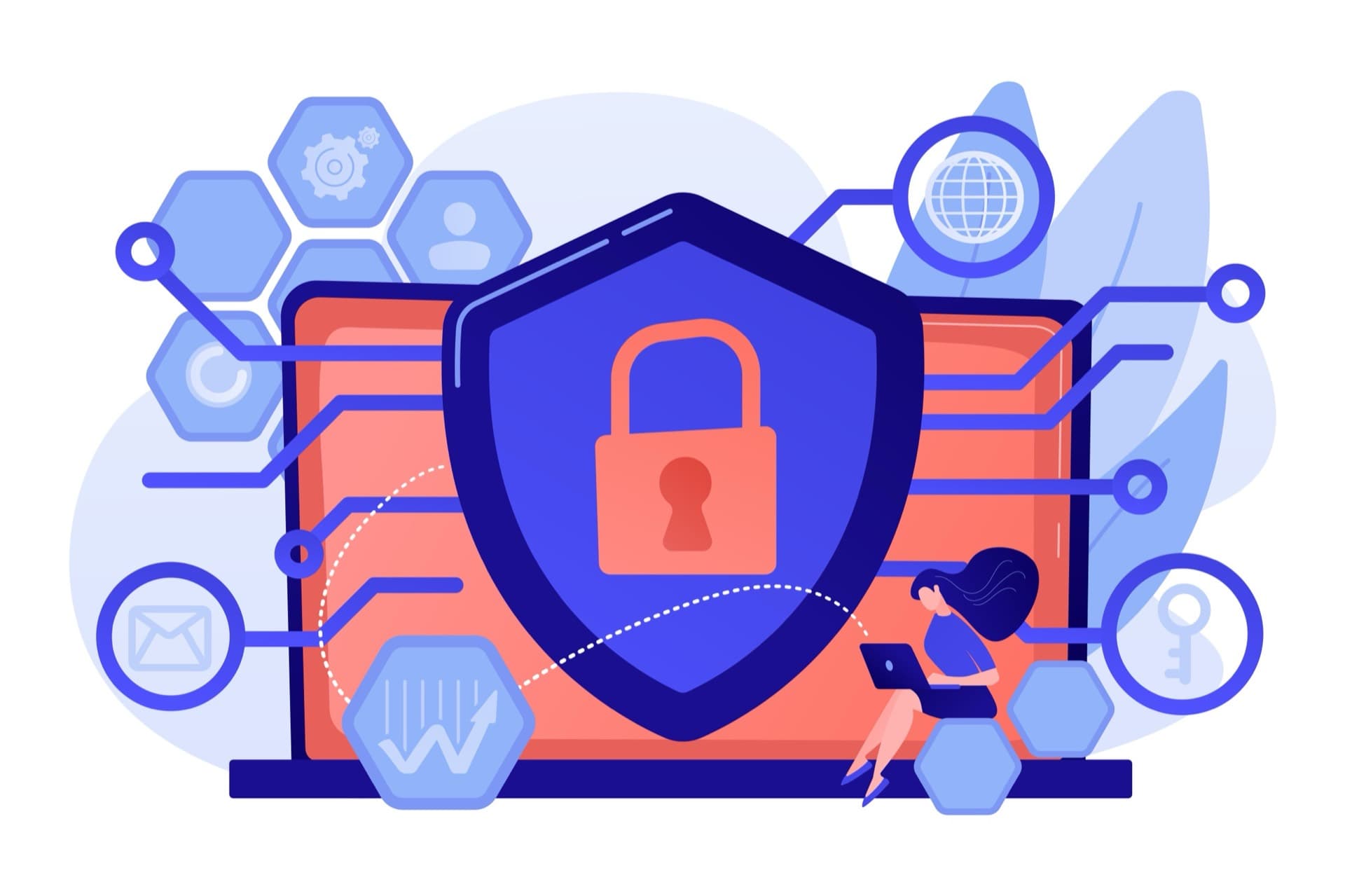Illustration of a secured cloud platform