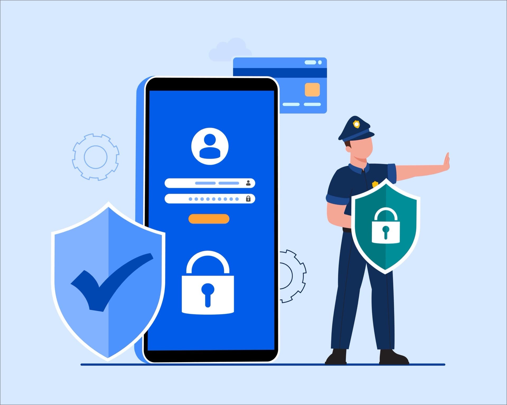 Digital lock representing data security and cyber protection